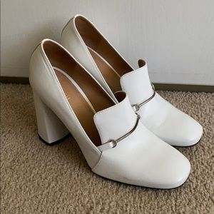 60s white heels